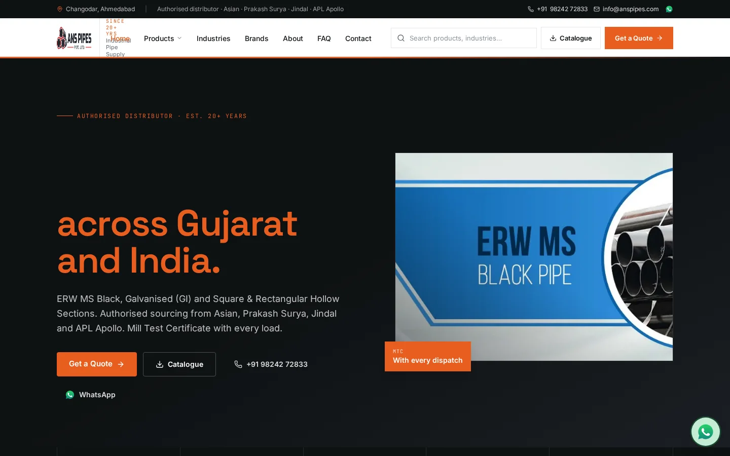 ANS Pipes Pvt Ltd case study cover