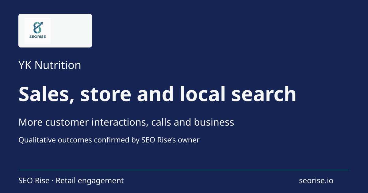 YK Nutrition: More customer interactions, calls and business